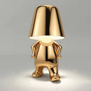 Denkerlampe i guld