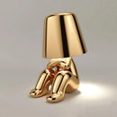 Denkerlampe i guld