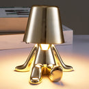 Denkerlampe i guld