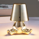 Denkerlampe i guld