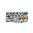 Opal hjerte-wrap armbånd