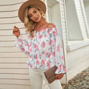 Blomstret Bluse med Flæseærmer
