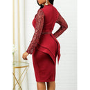 Midi Bodycon-kjole med pailletter