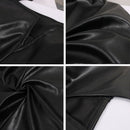 Sort bodycon læderkjole