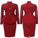 Midi Bodycon-kjole med pailletter
