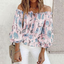 Blomstret Bluse med Flæseærmer