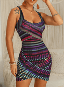 Dame Multi Color Festkjole