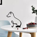 Minimalistisk Hundekunst Skulptur