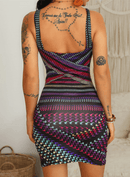 Dame Multi Color Festkjole