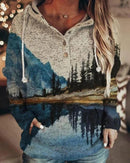 Natural Mountain Printet Sweatshirt