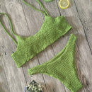 Bikiniprint med plisseringer