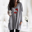 Vin & nissehue sweatshirt til damer