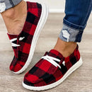 Lace-up loafers til kvinder i kanvas