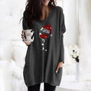 Vin & nissehue sweatshirt til damer