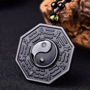 Obsidian Yin Yang Halskæde