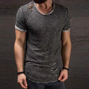 Herre T-shirt i slidt look