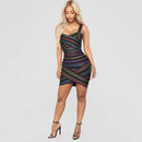 Dame Multi Color Festkjole