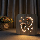 Design træbordlampe.
