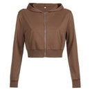 Ekstra Slank Krøllet Lynlås Hoodie