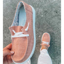 Lace-up loafers til kvinder i kanvas