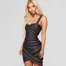 Dame Multi Color Festkjole