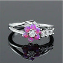 Blomst Opal Krystal Ring