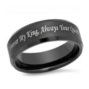 Sort forlovelsesring