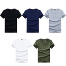 T-shirt til mænd med V-hals, slim fit