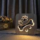 Design træbordlampe.