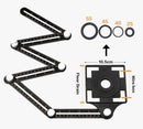 Seks-sidet aluminiumlegering vinkelmåler