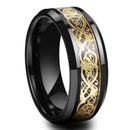 Titanium Stål Drage Ringe