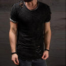 Herre T-shirt i slidt look