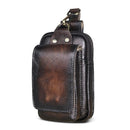 Ægte læder herre waist bag