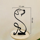 Minimalistisk Hundekunst Skulptur