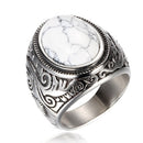 Herre Vintage Turkis Sten Ring