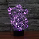 3D Ganesh RGB LED natlys