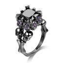 SORT RHODIUM BELAGT DÆMONPRINSESSE RING