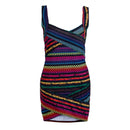 Dame Multi Color Festkjole