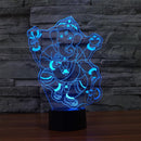 3D Ganesh RGB LED natlys