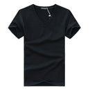 T-shirt til mænd med V-hals, slim fit