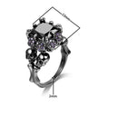 SORT RHODIUM BELAGT DÆMONPRINSESSE RING