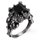 SORT RHODIUM BELAGT DÆMONPRINSESSE RING