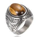 Herre Vintage Turkis Sten Ring