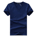 T-shirt til mænd med V-hals, slim fit
