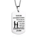 Fra mor til søn - Dog Tag Halskæde i rustfrit stål
