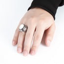Herre Vintage Turkis Sten Ring