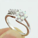 Blomst Opal Krystal Ring
