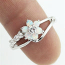 Blomst Opal Krystal Ring