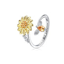 Angstring met zonnebloem