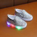 LED-glimmersneakers til børn